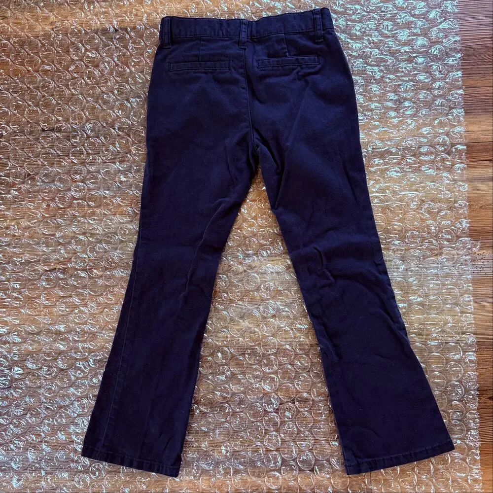 The Children's Place school uniform pants. Girls SZ 6 navy blue. Flare leg